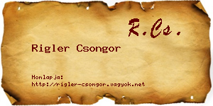 Rigler Csongor névjegykártya