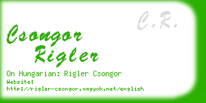 csongor rigler business card